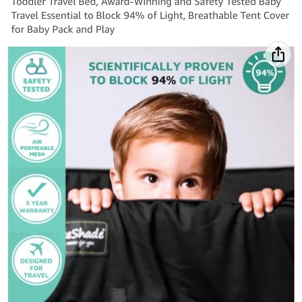 SnoozeShade Pack and Play Blackout Tent